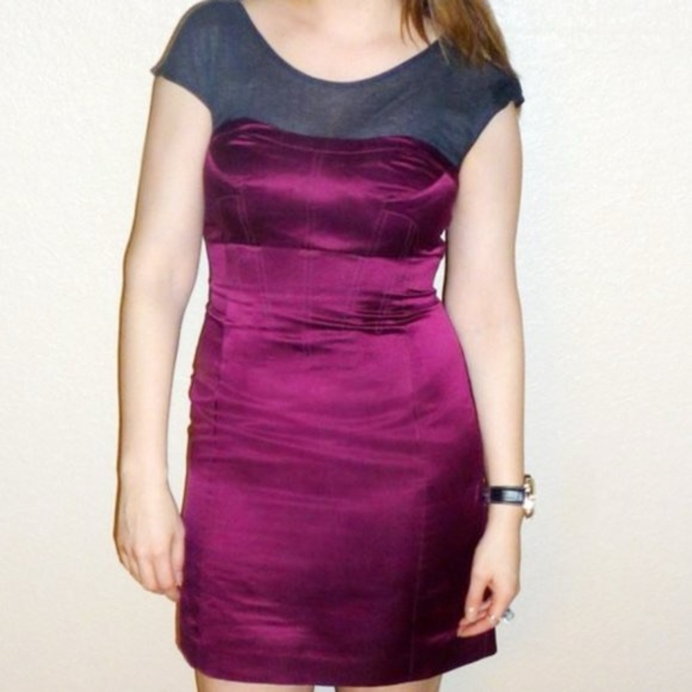 Tory Burch Purple Silk Corset Dress Size 4